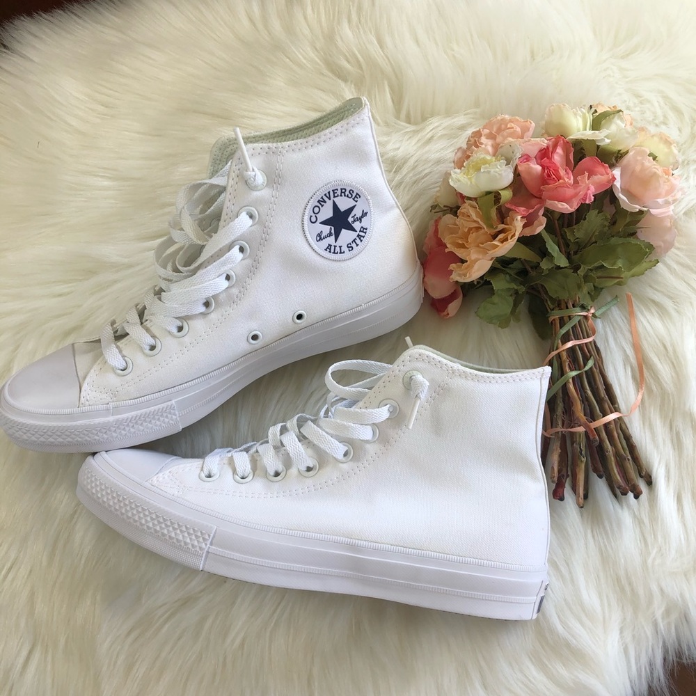 New White High Top Converse